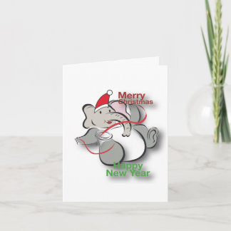 Cartes Pour Fêtes Annuelles Eléphant à Noël