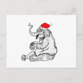Cartes Pour Fêtes Annuelles Éléphant de Noël