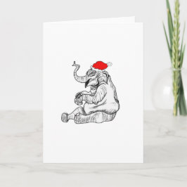 Cartes Pour Fêtes Annuelles Éléphant de Noël
