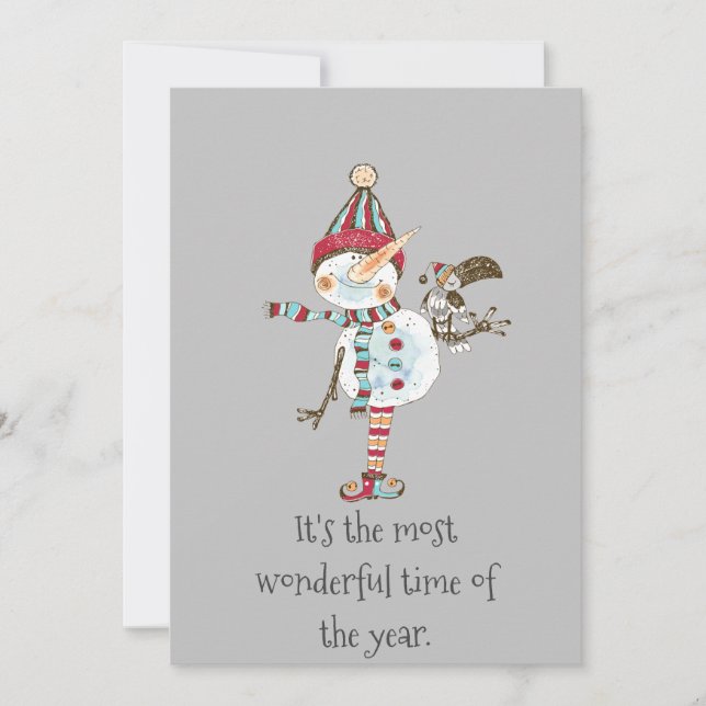 Cartes Pour Fêtes Annuelles Elf de motoneige (Devant)