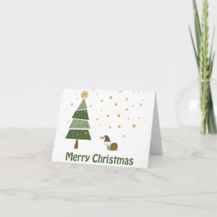 Cartes Pour Fêtes Annuelles Elf Snail Christmas Scene