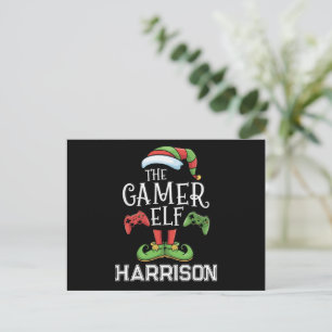 Cartes Pour Fêtes Annuelles Elfe de jeu vidéo personnalisé pour Noël