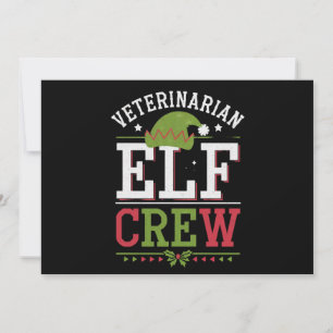Cartes Pour Fêtes Annuelles Elfe de Noël vétérinaire technicien vétérinaire 