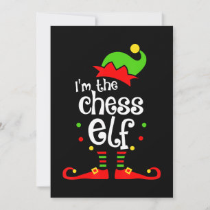 Cartes Pour Fêtes Annuelles elfe d'échecs cadeau de Noël ami famille