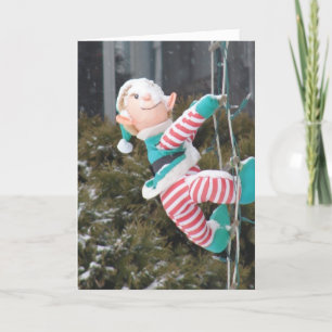 Cartes Pour Fêtes Annuelles Elfe en neige, Noël