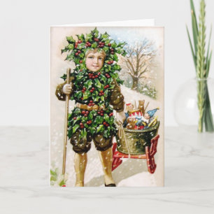 Cartes Pour Fêtes Annuelles Ellen Clapsaddle: Holly Boy with Toys