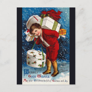 Cartes Pour Fêtes Annuelles Ellen H. Clapsaddle - Christmas Shopping Boy