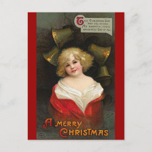 Cartes Pour Fêtes Annuelles Ellen H. Clapsaddle - Fille de Noël avec cloches