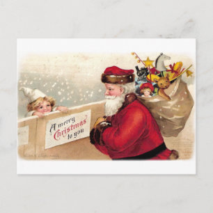 Cartes Pour Fêtes Annuelles Ellen H. Clapsaddle - Père Noël avec enfant