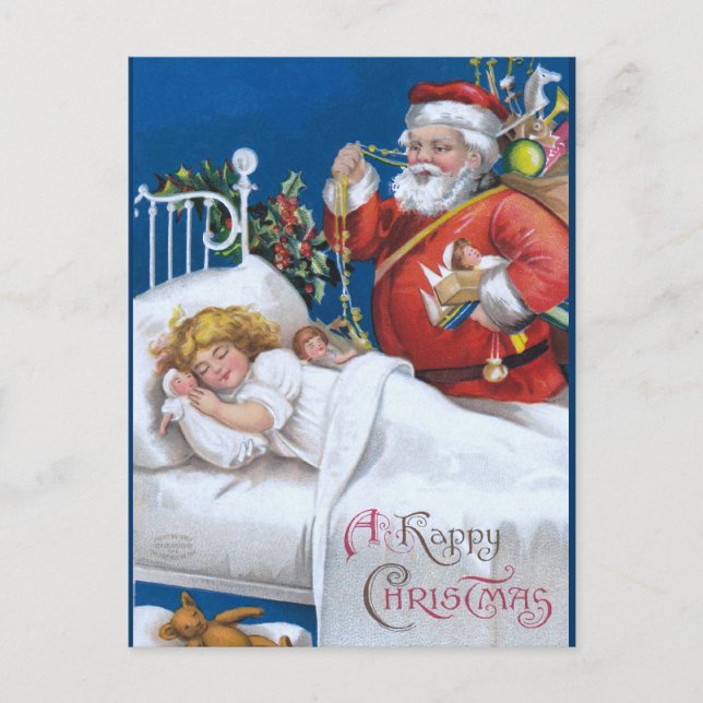 Cartes Pour Fêtes Annuelles Ellen H. Clapsaddle : Père Noël est là (Devant)