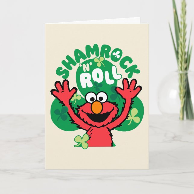 Cartes Pour Fêtes Annuelles Elmo | Shamrock 'N' Roll (Devant)