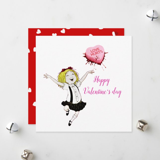 Cartes Pour Fêtes Annuelles Eloïse à la Saint-Valentin (Devant/Arrière en situation)