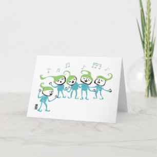 Cartes Pour Fêtes Annuelles Elves Chorus