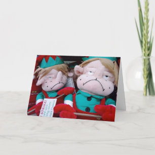 CARTES POUR FÊTES ANNUELLES ELVES EN GRÈVE - FAIRE DES JOUETS BIENTÔT