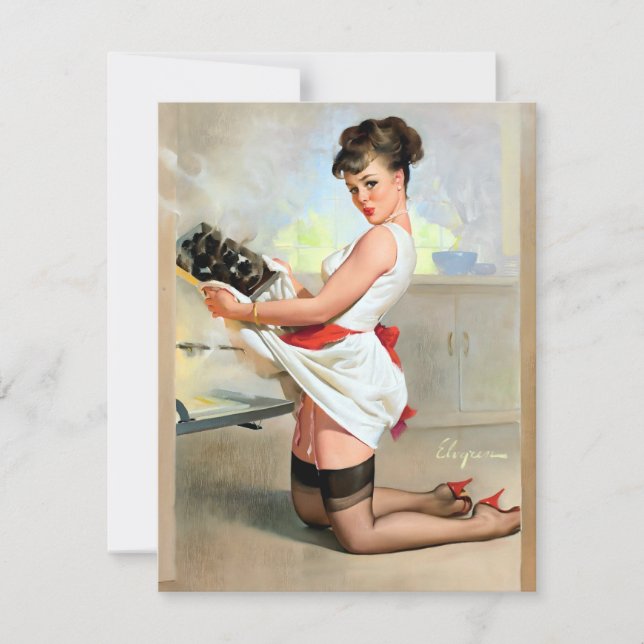 Cartes Pour Fêtes Annuelles Elvgren Mange (Devant)