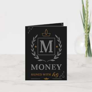 Cartes Pour Fêtes Annuelles "Emblème Royal NMKY – Monogramme M Dessin de Crête