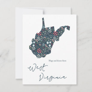 Cartes Pour Fêtes Annuelles Embrasages et baisers de Virginie-Occidentale