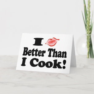 Cartes Pour Fêtes Annuelles Embrasse mieux que Cook