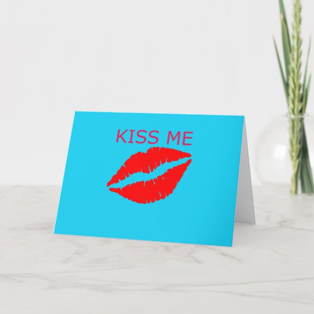 Cartes Pour Fêtes Annuelles Embrasse-moi (Devant)