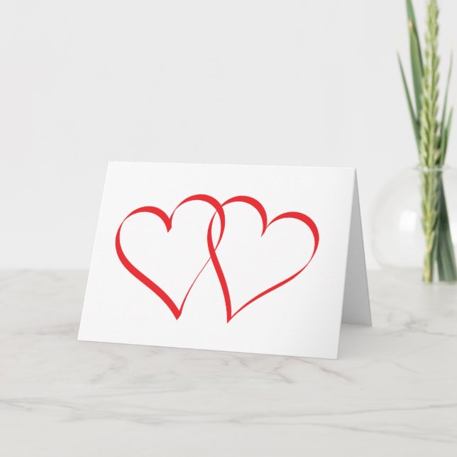 Cartes Pour Fêtes Annuelles Embrasser les coeurs (Devant)