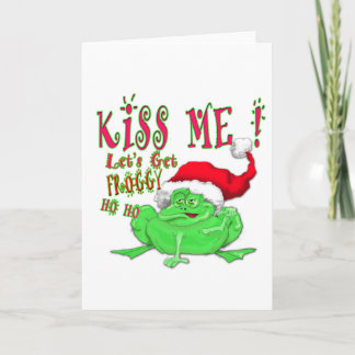 Cartes Pour Fêtes Annuelles Embrassez-moi laisse obtenir le Froggy