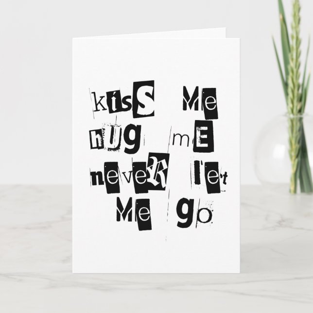 Cartes Pour Fêtes Annuelles Embrassez-moi m'étreignent Valentine (Devant)