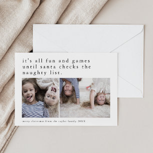 Cartes Pour Fêtes Annuelles EMELIA Black Hilarious Photo Funny Noël