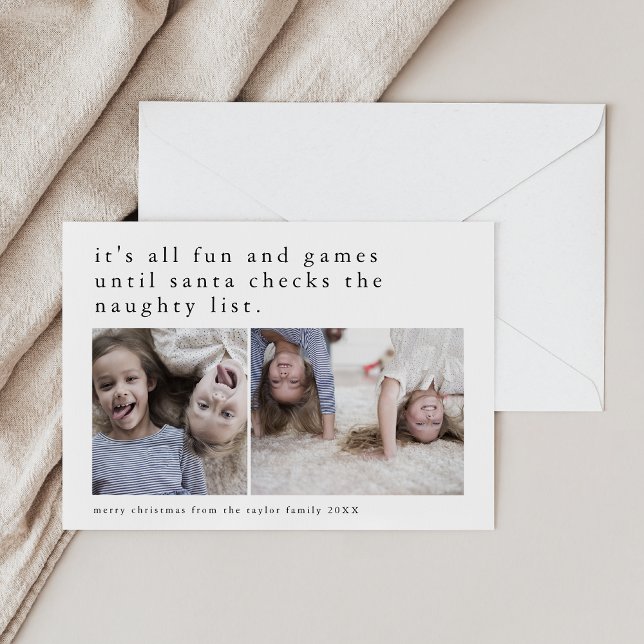 Cartes Pour Fêtes Annuelles EMELIA Black Hilarious Photo Funny Noël (EMELIA Black Hilarious Photo Funny Christmas Holiday Card)