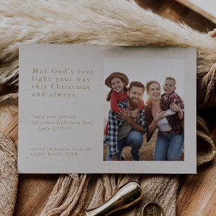 Cartes Pour Fêtes Annuelles EMELIA Gold Photo Facile Simple Noël Religieux