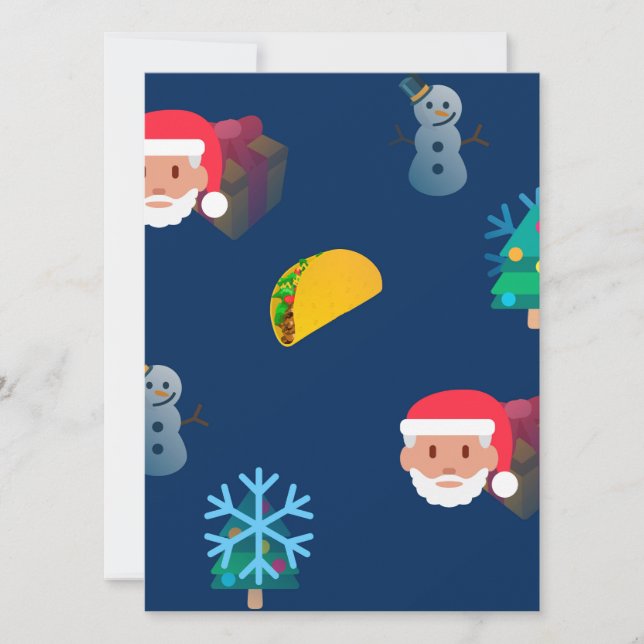 Cartes Pour Fêtes Annuelles emoji de taco de Noël (Devant)