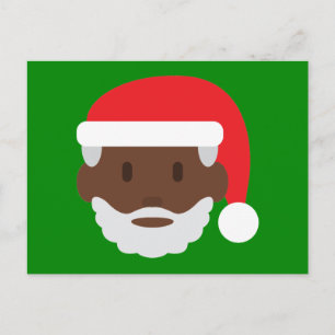 Cartes Pour Fêtes Annuelles emoji Père Noël noir