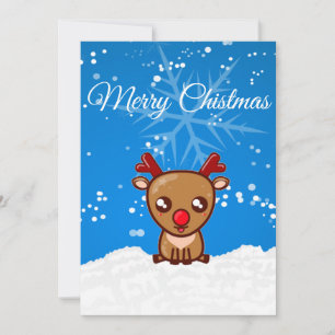 Cartes Pour Fêtes Annuelles Emoji Renne Noël Vœux de Noël