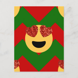 Cartes Pour Fêtes Annuelles émoticône de coeur de noël