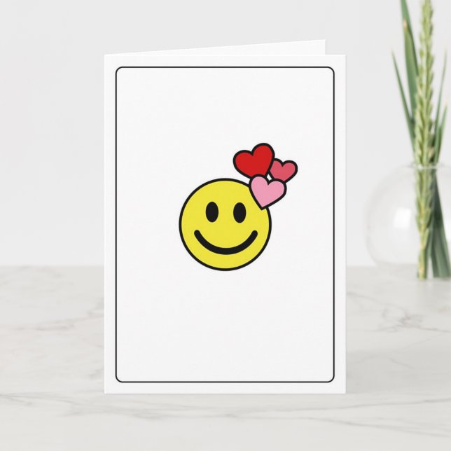 Cartes Pour Fêtes Annuelles Émoticônes - Aimez-vous ! (Devant)