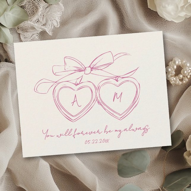 Cartes Pour Fêtes Annuelles Emplacement personnalisé pour monogramme mignon de (Créateur téléchargé)