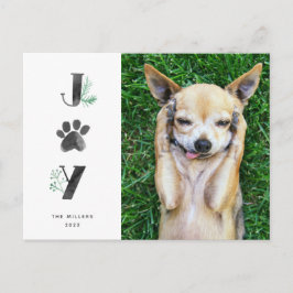 Cartes Pour Fêtes Annuelles Empreinte de patte de la joie botanique | Photo po