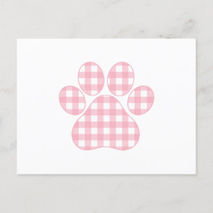 Cartes Pour Fêtes Annuelles Empreinte de patte rose