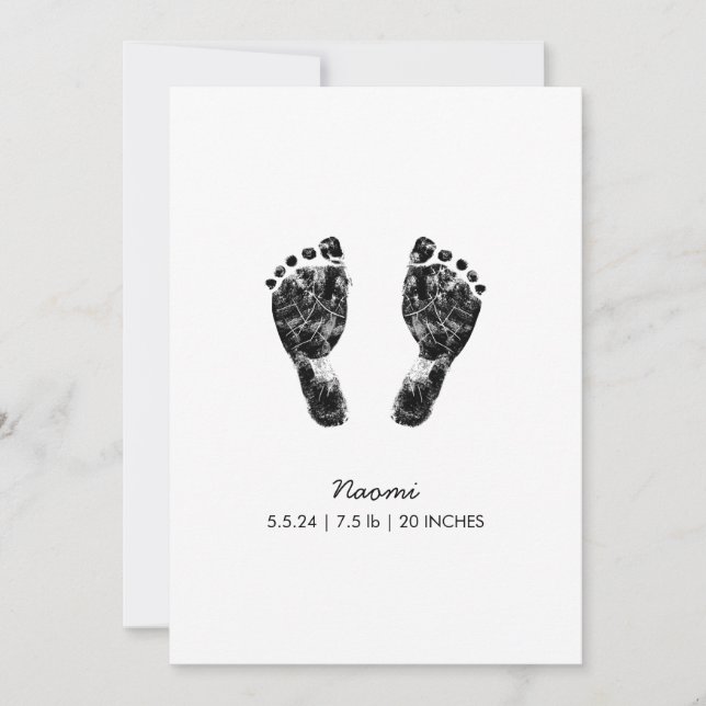 Cartes Pour Fêtes Annuelles Empreinte personnalisée | Téléchargez Votre Emprei (Devant)