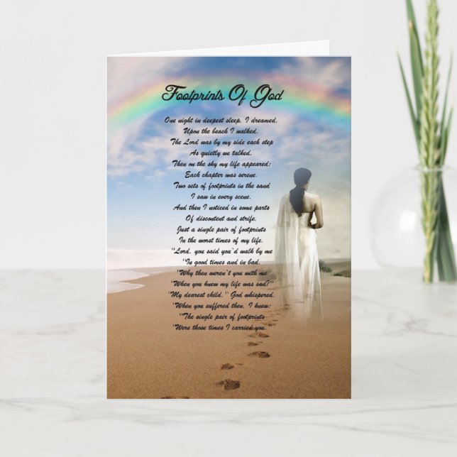 Cartes Pour Fêtes Annuelles Empreintes De La Salutation De Dieu (Devant)