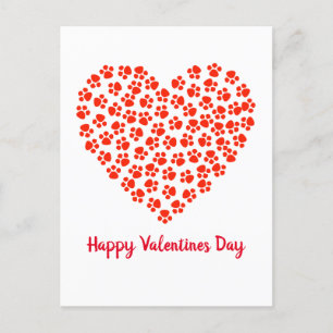 Cartes Pour Fêtes Annuelles Empreintes de pattes de chien de chat Funny Saint-