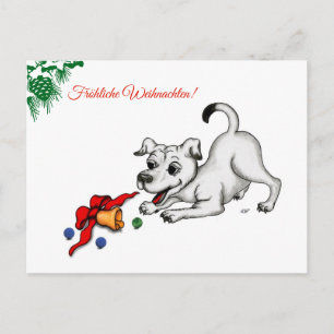 Cartes Pour Fêtes Annuelles en allemand, Noël avec Chipe Cloche et Ball