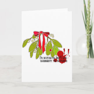 Cartes Pour Fêtes Annuelles En attendant Eric sous le Mistletoe