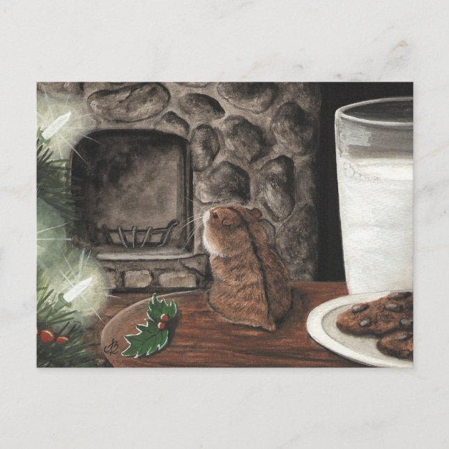 Cartes Pour Fêtes Annuelles En attente de Père Noël (Devant)