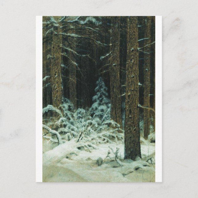 Cartes Pour Fêtes Annuelles EN HIVER Ivan Chichkine 1883 (Devant)