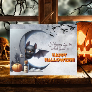 Cartes Pour Fêtes Annuelles En vol pour vous souhaiter un joyeux Halloween