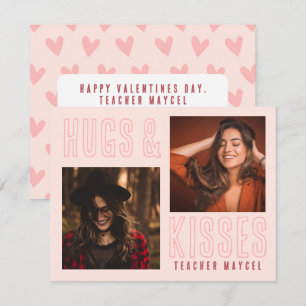 Cartes Pour Fêtes Annuelles Enceintes et baisers rose vif Professeur Valentine
