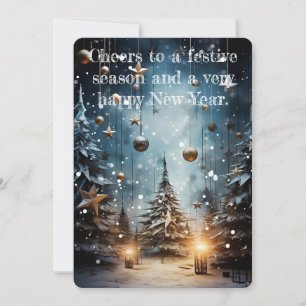 Cartes Pour Fêtes Annuelles Enchanted Winter Wonderland Nouvel An