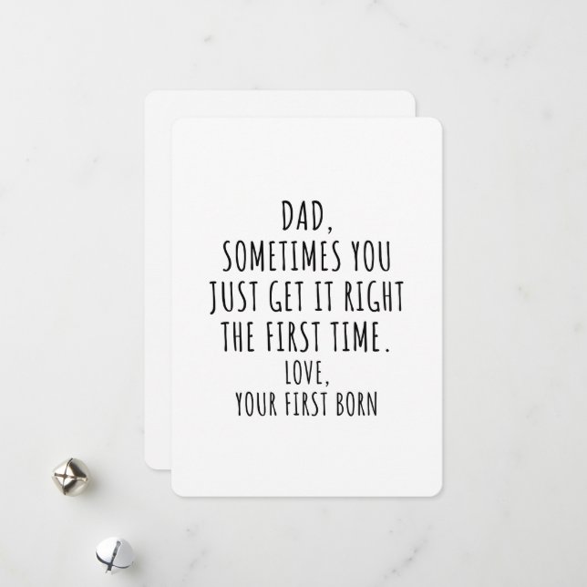 Cartes Pour Fêtes Annuelles Enfant Aîné Papa Drôle Fête des Pères (Devant/Arrière en situation)