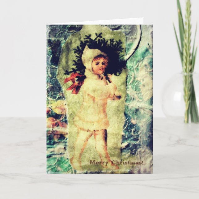 Cartes Pour Fêtes Annuelles Enfant de Noël (Devant)
