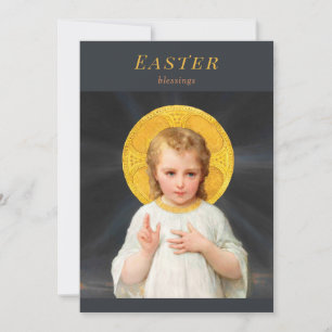 Cartes Pour Fêtes Annuelles Enfant de Pâques Christ béni CC1213 Émile Munier